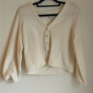 Cream Button-Up Cardigan